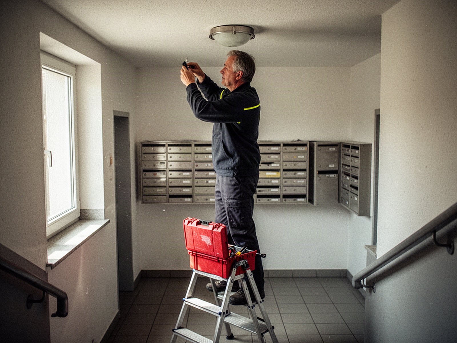 Hausmeister mit Werkzeug